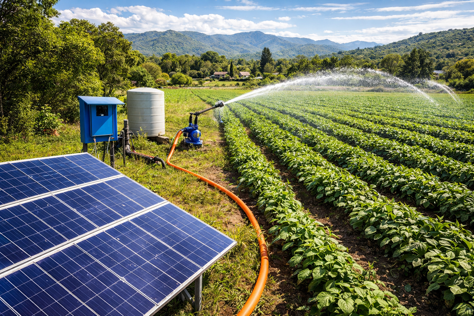 Riego Solar Automático en Villa General Belgrano